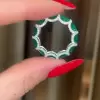 5.5ctw Emerald Cut Green Sapphire Eternity Ring