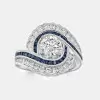 2ct Round Cut Art-deco Bypass Vintage Engagement Ring