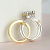 3ct Round Cut White Sapphire 3pcs Bridal Set in Gold