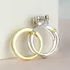 3ct Round Cut White Sapphire 3pcs Bridal Set in Gold