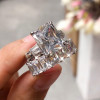 Handmade Radiant Cut Ring Set