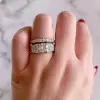 1.2ct Round Cut White Sapphire 2pcs Bridal Set