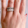1.2ct Round Cut White Sapphire 2pcs Bridal Set