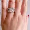 1.2ct Round Cut White Sapphire 2pcs Bridal Set