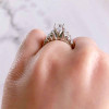 1.2ct Round Cut White Sapphire 2pcs Bridal Set