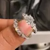 1.5ct Round Cut White Sapphire 2pcs Bridal Set