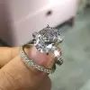 Handmade Oval Ring Set 5.2 CTW