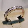 1.5ct Radiant Cut White Sapphire 2pcs Bridal Set