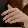 5.5ct Radiant Cut White Sapphire 2pcs Bridal Set