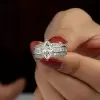3ct Marquise Cut White Sapphire Engagement Ring