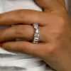 Multi-Cut White Sapphire Eternity Band