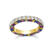 6ctw Three-Sided Rainbow Sapphire Eternity Ring