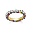 6ctw Three-Sided Rainbow Sapphire Eternity Ring