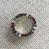 6ctw Three-Sided Rainbow Sapphire Eternity Ring