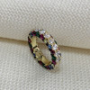 6ctw Three-Sided Rainbow Sapphire Eternity Ring