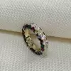 6ctw Three-Sided Rainbow Sapphire Eternity Ring