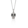 Skull Pendant Necklace in Sterling Silver