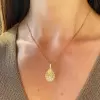 Flush Set Multicolor Waterdrop Starry Pendant Necklace