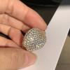 Paved White Sapphire Curved Bold Cocktail Ring