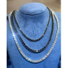 10MM Round Cut White Sapphire Tennis Necklace