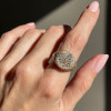 2ctw Paved Black Sapphire Cocktail Ring