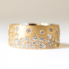 Flush Set Multicolor Sapphire Starry Band Rainbow Ring