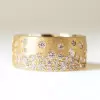 Flush Set Multicolor Sapphire Starry Band Rainbow Ring