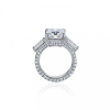 4ct Three-stone Emerald Cut White Sapphire Engagement Ring