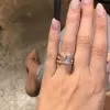 3.25ct Pear Cut White Sapphire 3pcs Bridal Set in Rose Gold