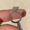 3.5ct Radiant Cut White Sapphire Bridal Set