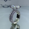 3.5ct Radiant Cut White Sapphire Bridal Set