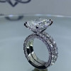 3.5ct Radiant Cut White Sapphire Bridal Set