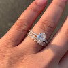 Handmade 2.65CT Oval Cut Ring Set in Rose Gold