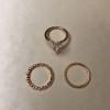 4.5ct Pear Cut White Sapphire 3pcs Bridal Set in Gold
