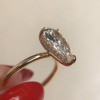 4.5ct Pear Cut White Sapphire 3pcs Bridal Set in Gold