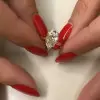 4.5ct Pear Cut White Sapphire 3pcs Bridal Set in Gold