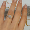1.3ct Cushion Cut White Sapphire 2pcs Bridal Set in Rose Gold