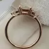 1.3ct Cushion Cut White Sapphire 2pcs Bridal Set in Rose Gold