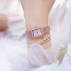 Fashion Shiny Square Dial full Diamond Watch