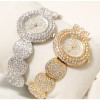 Super Fashion Shine Full Diamond Round Dial and Strap Bracelet Watch
