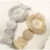 Super Fashion Shine Full Diamond Round Dial and Strap Bracelet Watch
