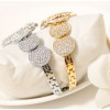 Super Fashion Shine Full Diamond Round Dial and Strap Bracelet Watch