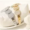 Super Fashion Shine Full Diamond Round Dial and Strap Bracelet Watch
