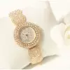 Super Fashion Shine Full Diamond Round Dial and Strap Bracelet Watch