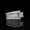 2ct Princess Cut White Sapphire 3pcs Bridal Set