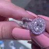 1.5ct Oval Cut White Sapphire 3pcs Bridal Set
