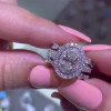 1.5ct Oval Cut White Sapphire 3pcs Bridal Set