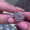 1.5ct Oval Cut White Sapphire 3pcs Bridal Set