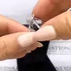 0.8ct Round Cut Insert Halo 2pcs Bridal Set