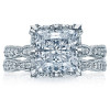 5.25ct Princess Cut Vintage Pave Setting 2pcs Bridal Set
